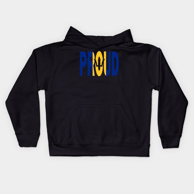 Barbados Flag Designed in The Word Proud - Bajan - Soca Mode Kids Hoodie by Soca-Mode